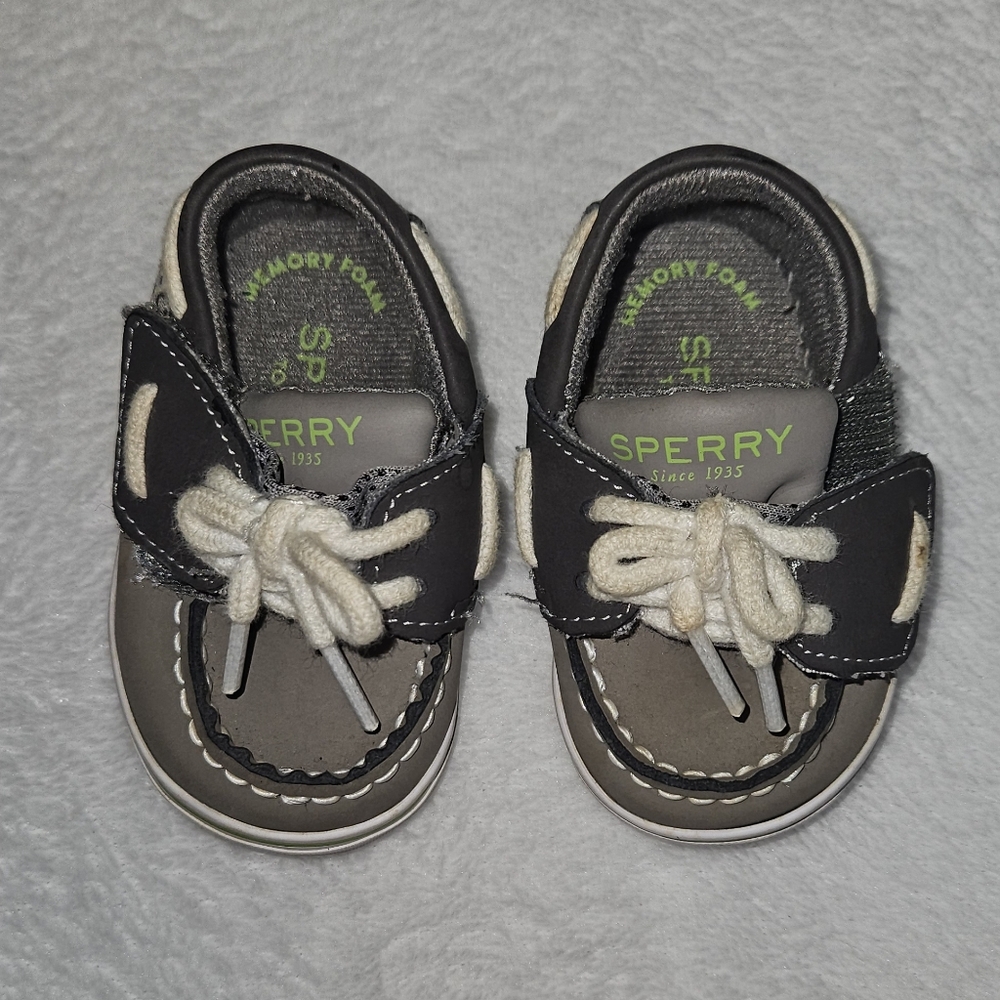 Sperry Kids Navy and Tan Boat Shoes
